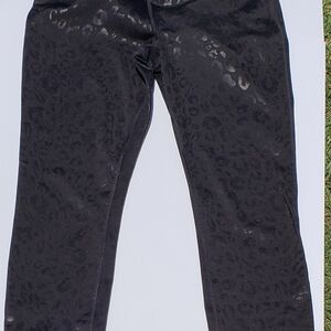 Athletic Works Black Animal Print Pants